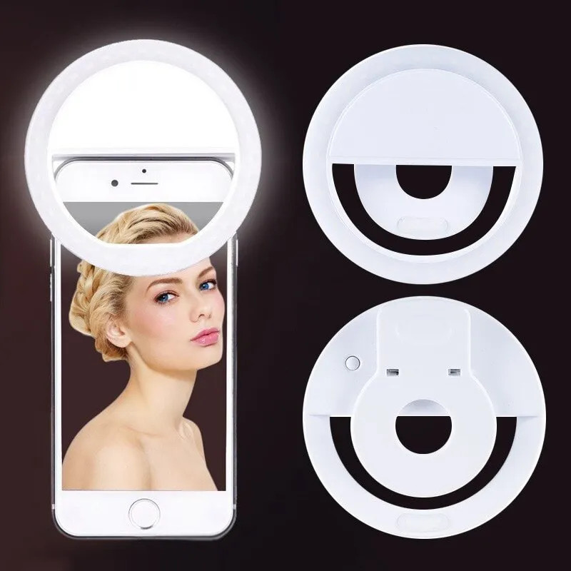 Photography Lighting Description - Lampu Ring LED swafoto isi ulang