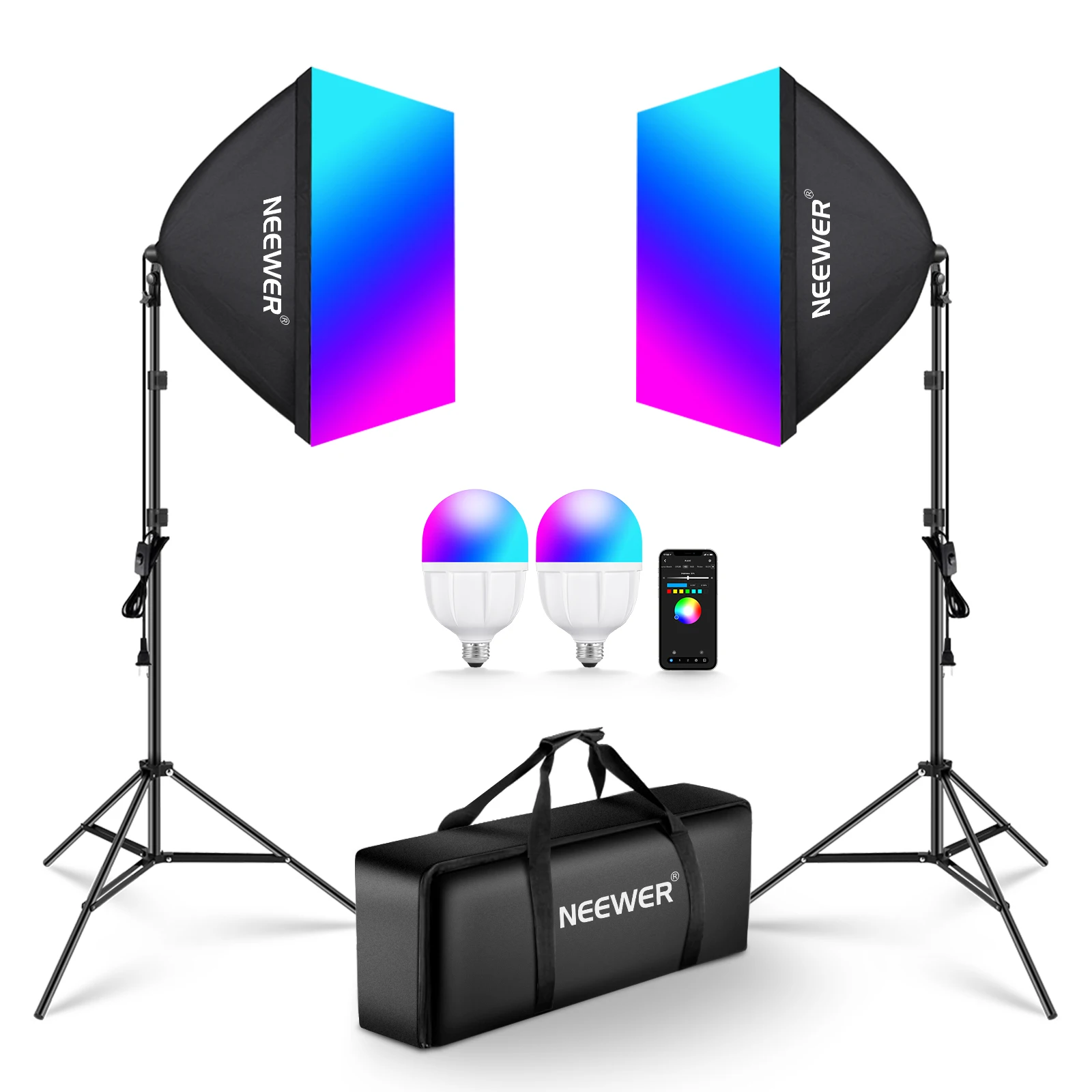 Lighting Effect In Photography - Kit Pencahayaan Softbox RGB NEEWER Dengan