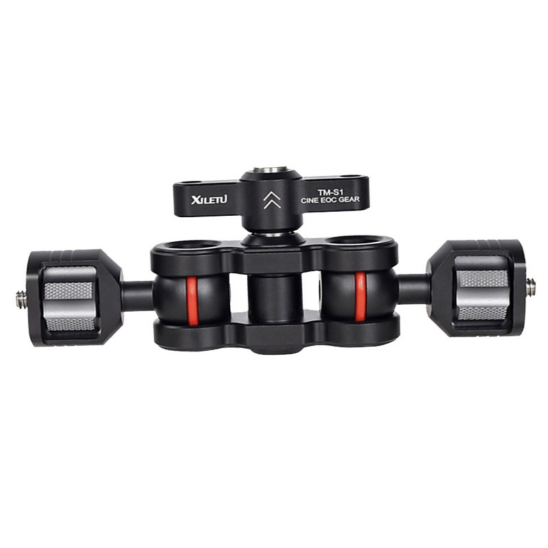 Photography Lighting Rig - Lengan Ajaib Kamera Kepala Bola Ganda,