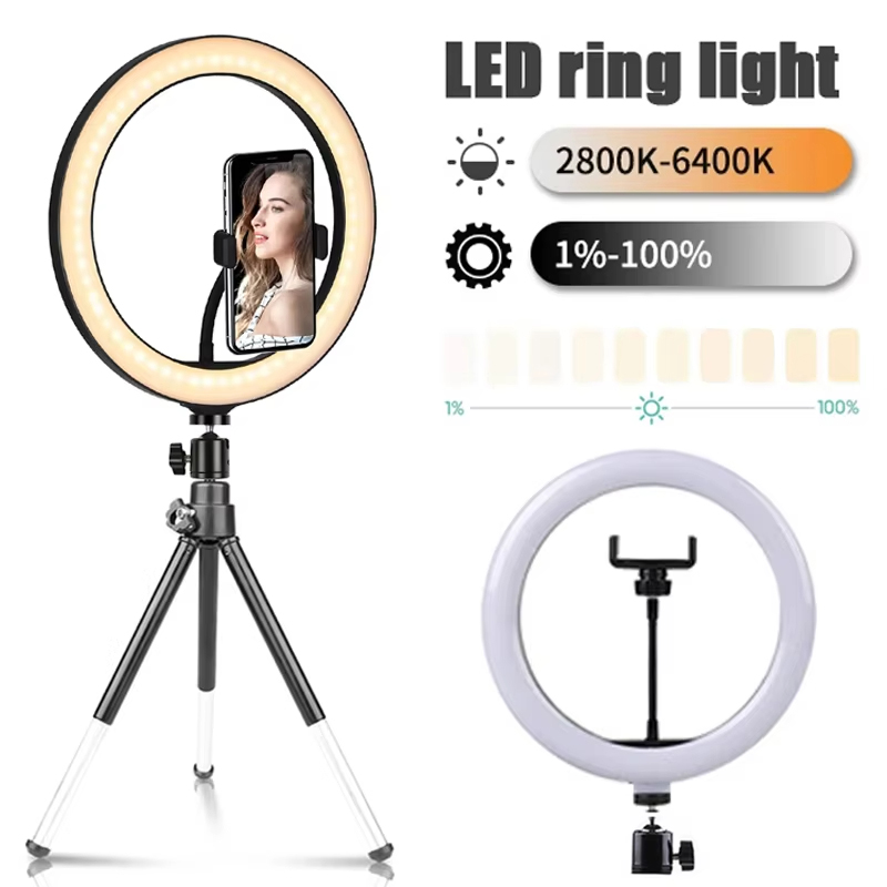 Photography Lighting Description - Lampu Cincin Selfie 10 inci, Lampu