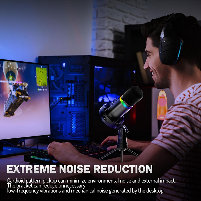 Boom Arm Stand - Mikrofon Gaming USB dengan Dudukan Lengan