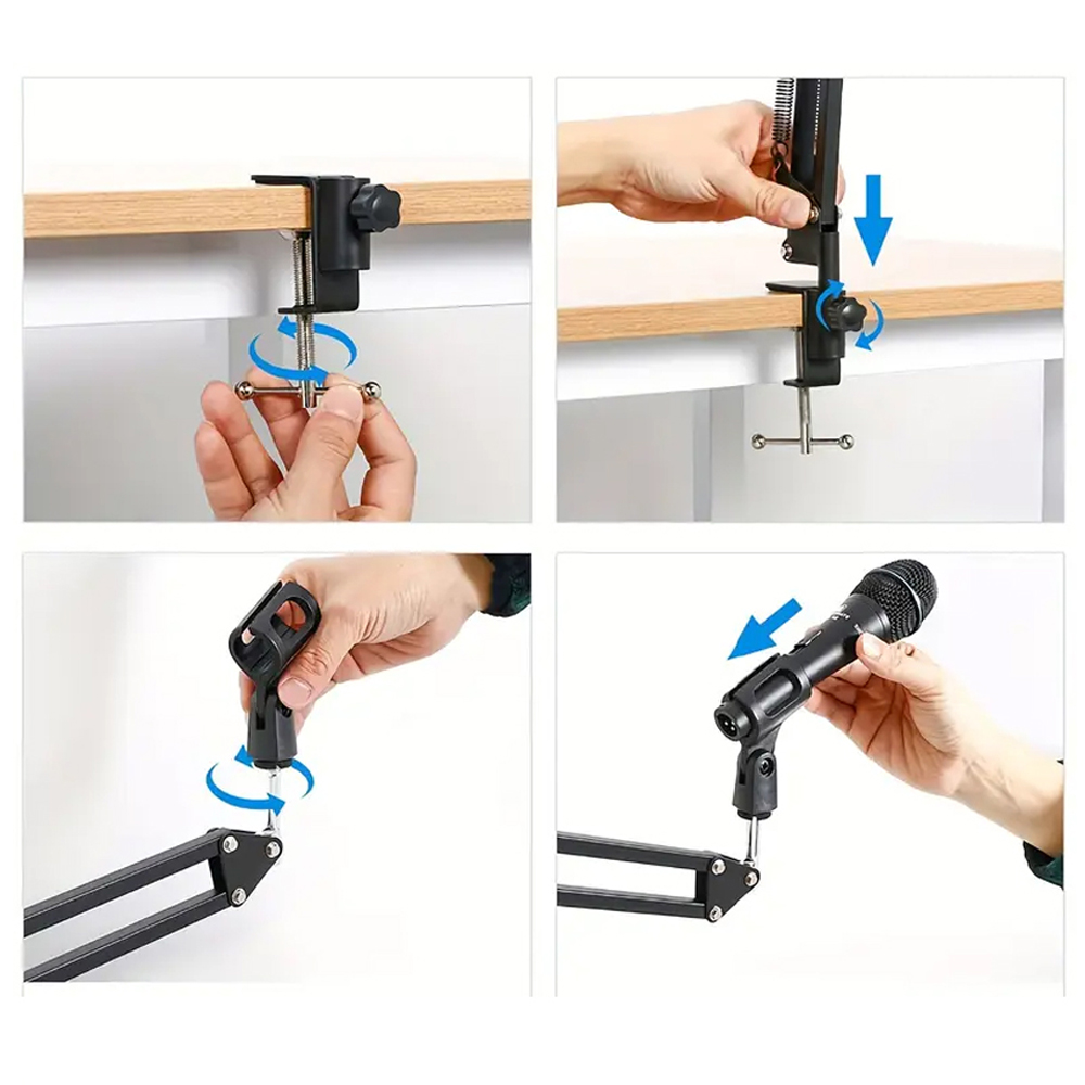 Mikrofon dudukan logam lipat,  - Boom Arm Stand ulasan dan harga