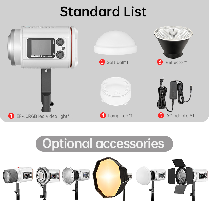 JINBEI EF-60RGB Lampu Video LE - Good Lighting In Photography ulasan dan harga