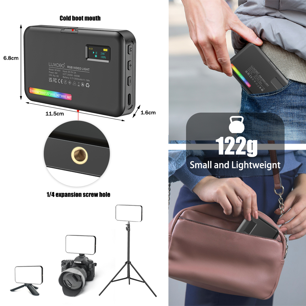 LUXCEO V10 PRO Lampu Video Pan - Photography Lighting Description ulasan dan harga