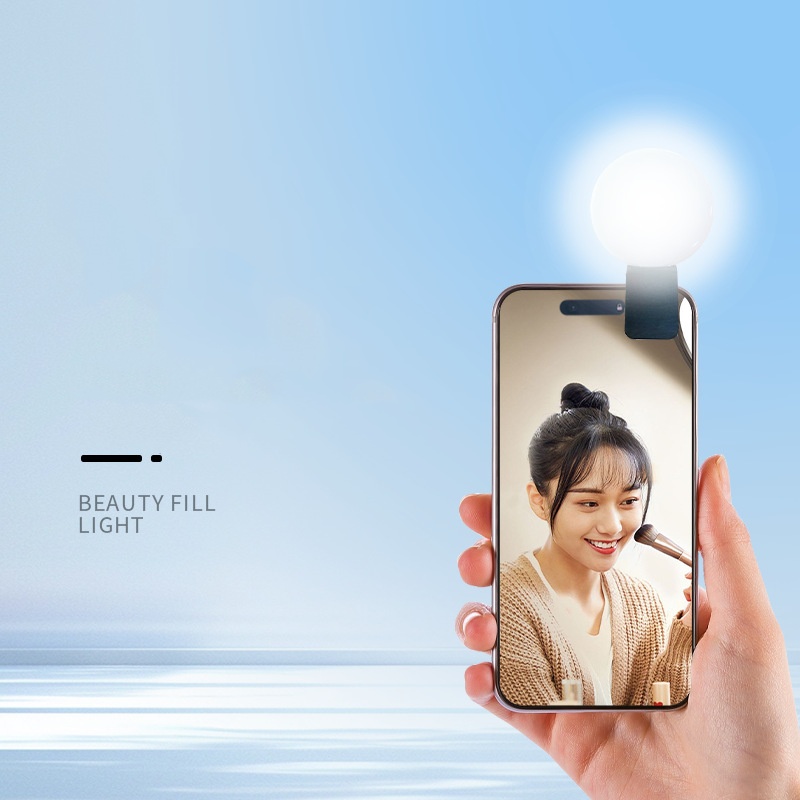 Lampu Selfie Mini Q Bulat, Lam - Photography Lighting Portable ulasan dan harga