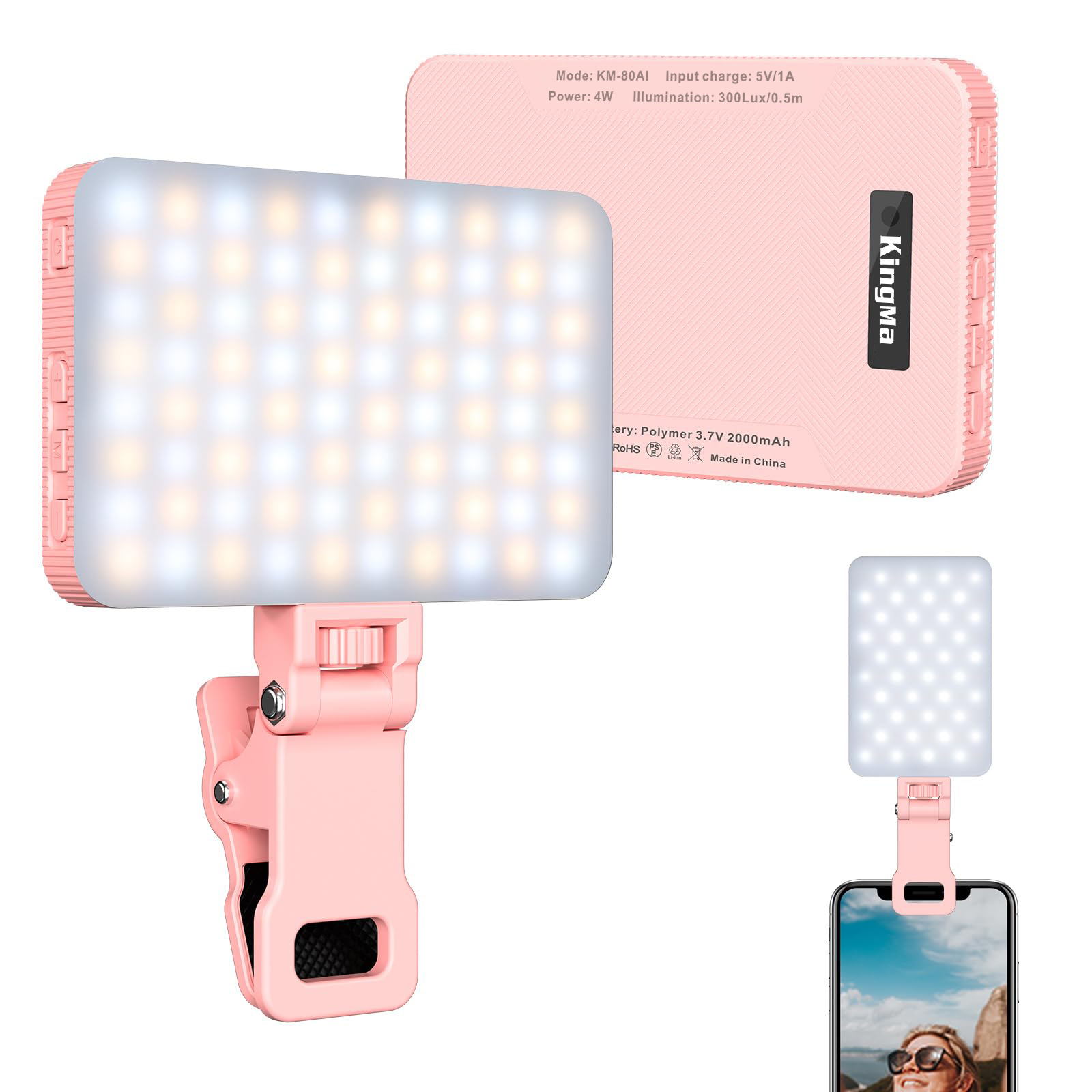 King Ma lampu swafoto isi daya - Makeup Photography Lighting ulasan dan harga