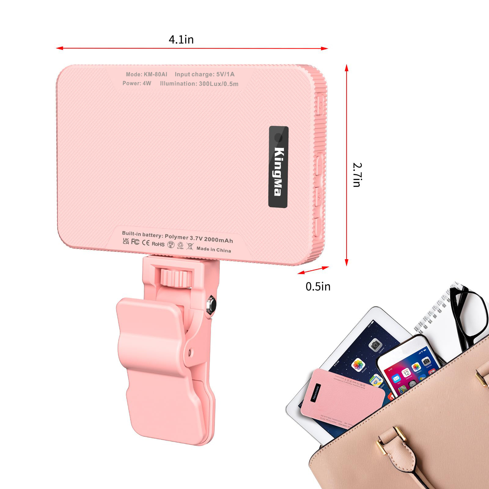 King Ma lampu swafoto isi daya - Makeup Photography Lighting ulasan dan harga