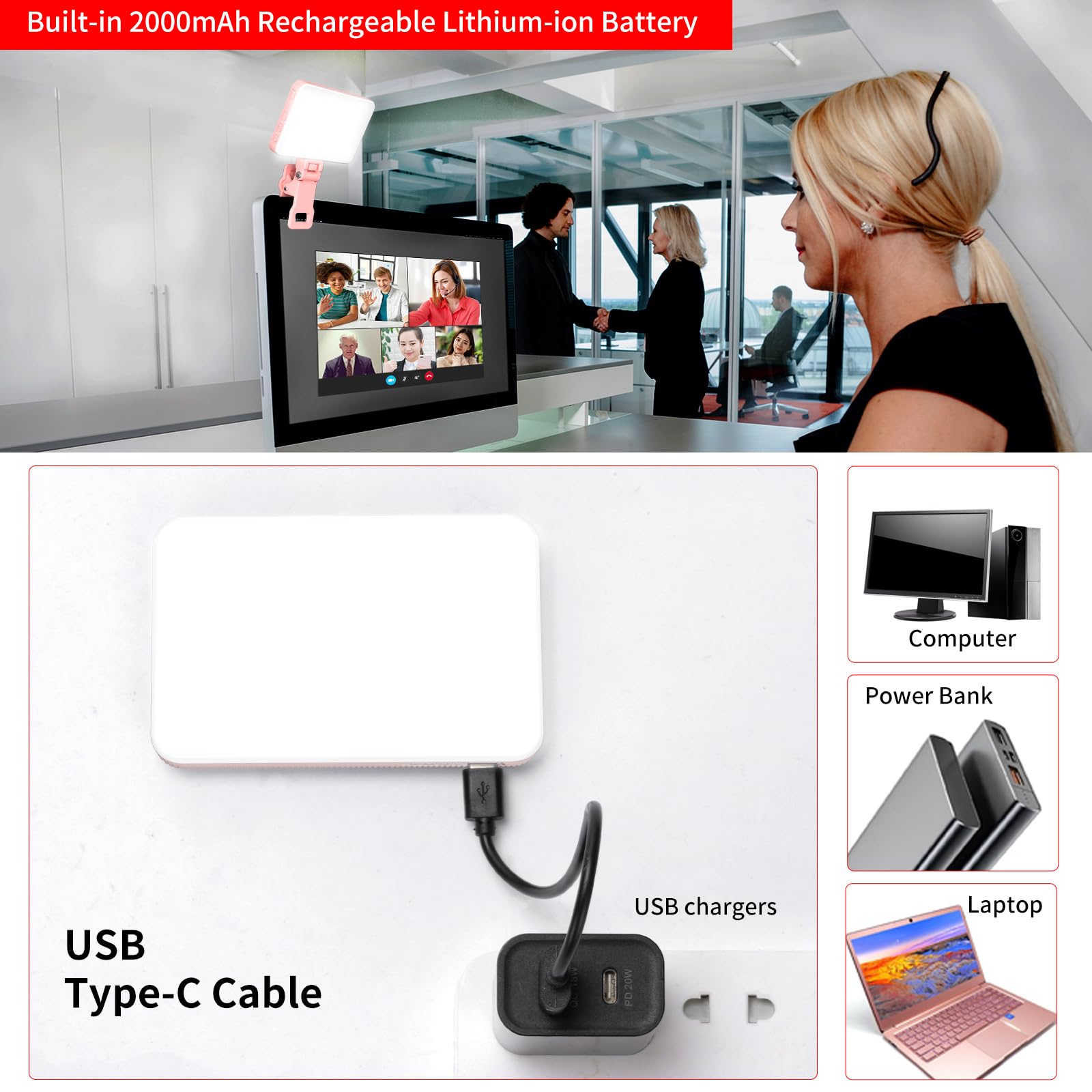 King Ma lampu swafoto isi daya - Makeup Photography Lighting ulasan dan harga