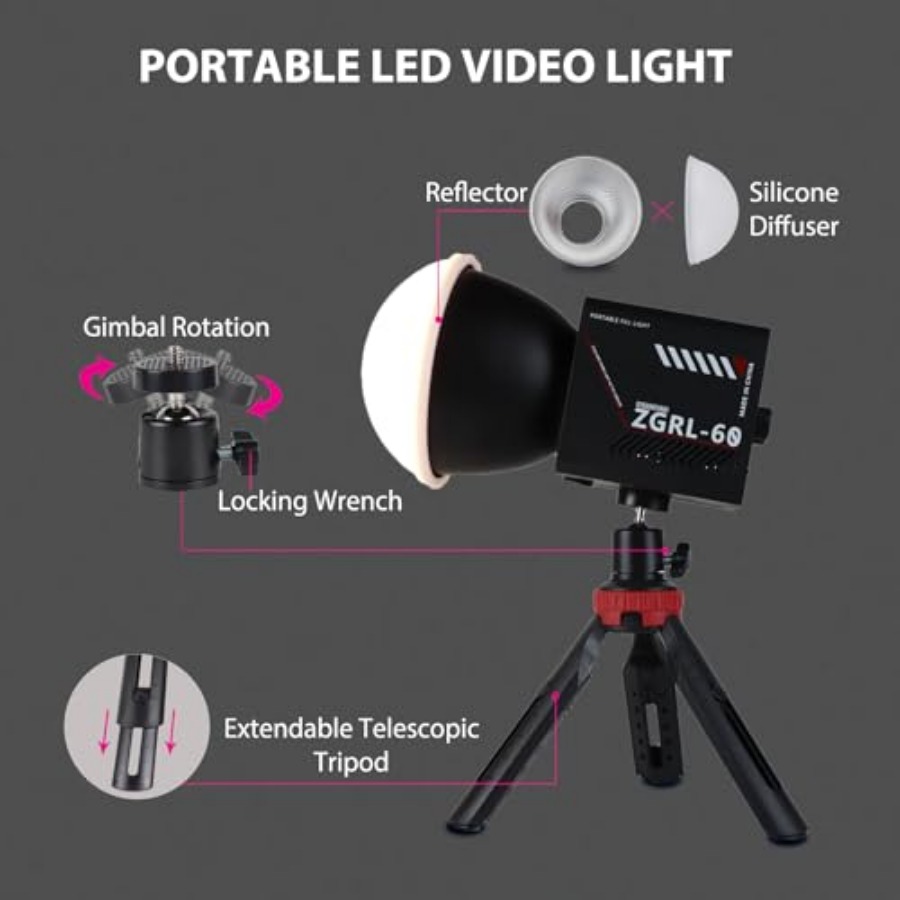 Lampu Video LED COB 60W Portab - Photography Lighting Portable ulasan dan harga