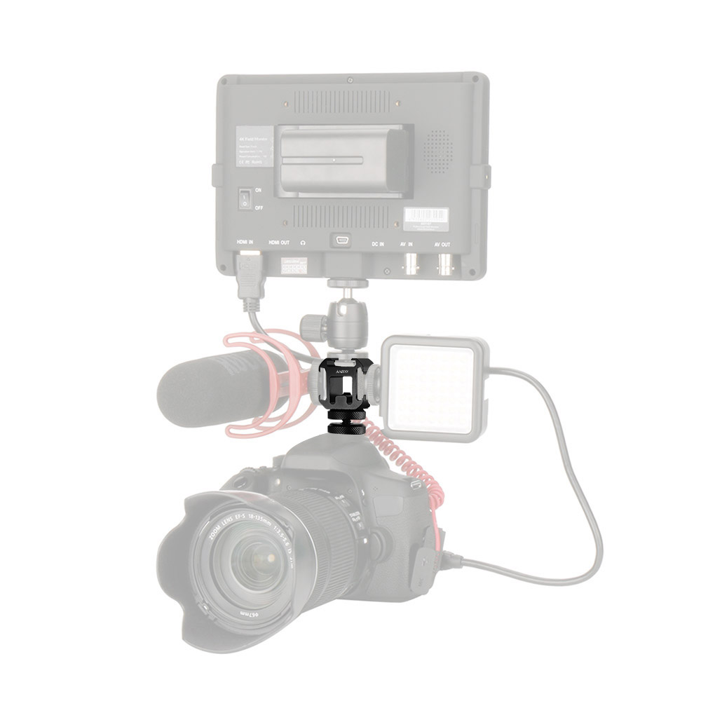 Andoer adaptor dudukan 3 Cold  - Photography Lighting Description ulasan dan harga