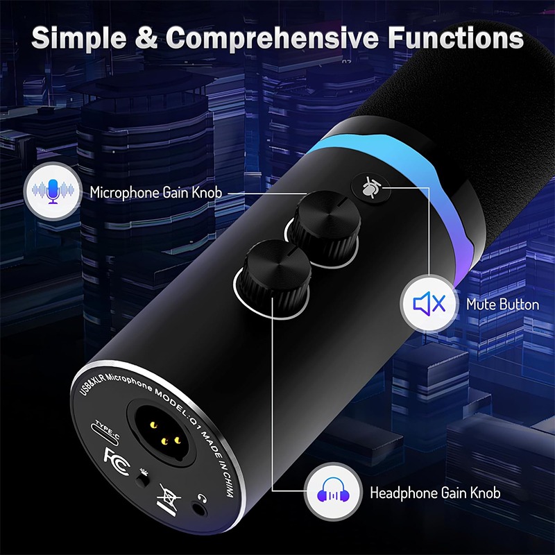 Mikrofon Gaming USB dengan Dud - Boom Arm Stand ulasan dan harga